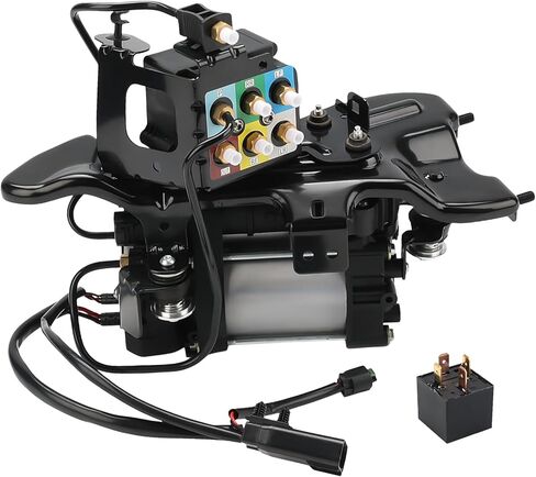 مضخة هواء ضاغط تعليق هوائي مع دعامة واستبدال مرحل لسيارة جيب جراند شيروكي 2011 2012 2013 2014 2015 2016 2017 2018 2019 2020، استبدال 68204730AI 68041137AD 68204730AC in Kuwait