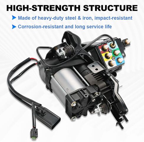 مضخة هواء ضاغط تعليق هوائي مع دعامة واستبدال مرحل لسيارة جيب جراند شيروكي 2011 2012 2013 2014 2015 2016 2017 2018 2019 2020، استبدال 68204730AI 68041137AD 68204730AC in Kuwait