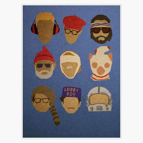 MAGNET Wes Anderson'S Hats Magnetic Sticker Vinyl Waterproof Magnet Decal Car 5" in Saudi Arabia