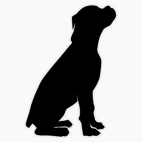 MAGNET Boxer Dog Magnetic Sticker Vinyl Waterproof Magnet Decal Car 5" in Saudi Arabia