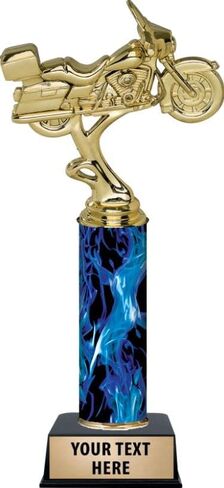 Personalized Motorcycle Trophy, 11" Blue Road Motorcycle Trophy Award, Customize Now Prime in Saudi Arabia