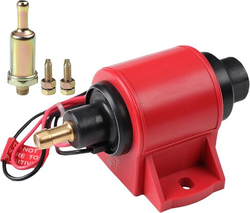 12V Electric Fuel Pump 5-9 PSI, 35 GPH for Gasoline and Diesel Engines - Compatible with Most 4, 6 & 8 Cylinder Carburetor Applications in Saudi Arabia