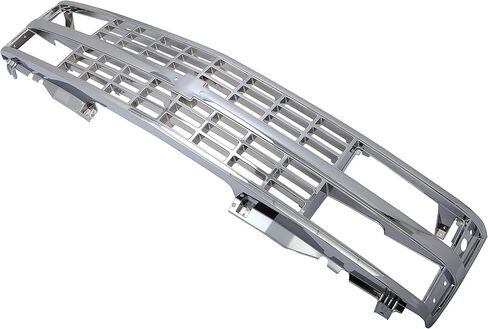Front Grill Compatible with 1992-1993 Chevy Chevrolet Blazer/C/K1500/2500 Suburban | 1988-1993 Chevy Chevrolet C/K1500/2500/3500 Front Grille Plastic(ABS) Chrome Silvery in Saudi Arabia