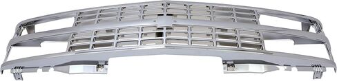 Front Grill Compatible with 1992-1993 Chevy Chevrolet Blazer/C/K1500/2500 Suburban | 1988-1993 Chevy Chevrolet C/K1500/2500/3500 Front Grille Plastic(ABS) Chrome Silvery in Saudi Arabia