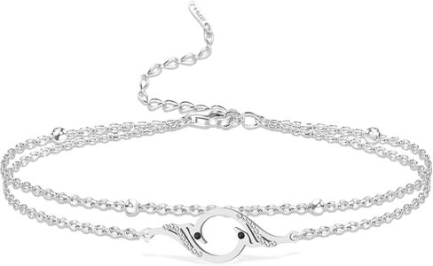 VASSAGO Rise From the Ashes Phoenix Bracelet Stainless Steel Fire Bird Charm Adjustable Slider Braided Rope String Bracelet Symbol of Luck and Renewal Birthday Gift for Women in Saudi Arabia