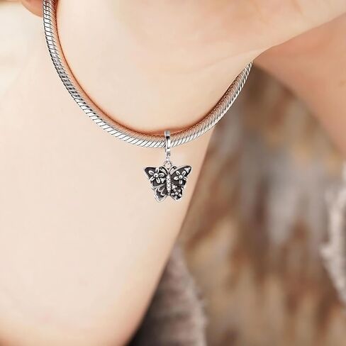 Sariel 925 Sterling Silver Butterfly Cremation Urn Charm for Ashes Memorial Keepsake Bead for Bracelet Necklace in Saudi Arabia