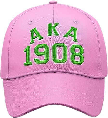 Sorority Trucker Baseball Hat AKA Sorority Gifts for Women, Embroidered Adjustable Cotton Cap Pink AKA Paraphernalia Apparel Accessories in Kuwait