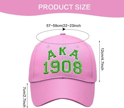 Sorority Trucker Baseball Hat AKA Sorority Gifts for Women, Embroidered Adjustable Cotton Cap Pink AKA Paraphernalia Apparel Accessories in Kuwait