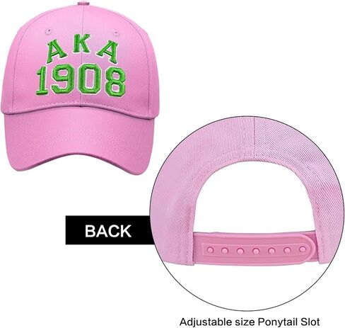 Sorority Trucker Baseball Hat AKA Sorority Gifts for Women, Embroidered Adjustable Cotton Cap Pink AKA Paraphernalia Apparel Accessories in Kuwait