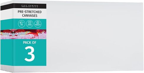 حزمة قيمة من قماش PIXY مكونة من قطعتين من القماش الممدد مقاس 16 × 18 بوصة، وعمق 1-1/4 (1.25) بوصة للوحاتك/الأعمال الفنية/فنون الحائط/ديكور الحائط (عبوة من قطعتين من القماش، 16 × 18 بوصة، منظر طبيعي) in Kuwait
