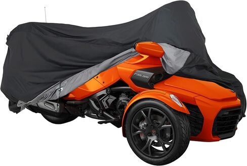 Full Cover Compatible with Can-Am Spyder 2016-2021 F3 Limited Models (with Trunk) | Waterproof, Weather Resistant Fabric, Black in Saudi Arabia