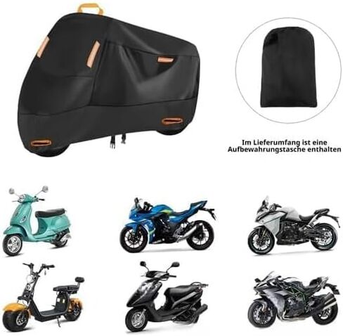 Motorcycle Cover for Kawasaki KLX230, All Season Durable Motorcycles Vehicle Cover, with Windproof Buckle Reflective Strip, Outdoor Accessories in Saudi Arabia