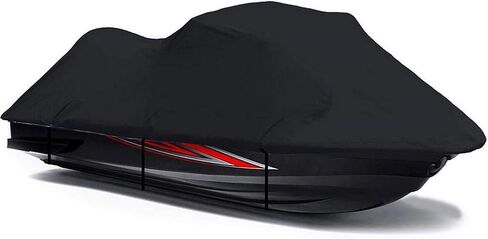 SBU Black PWC 600D Jet SKI Cover Compatible for Yamaha Wave Runner GP1300R 2003 2004 2005 2006 2007 2008 2 Seater in Saudi Arabia