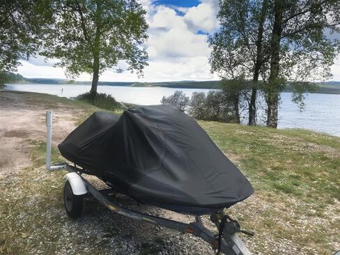 SBU Black PWC 600D Jet SKI Cover Compatible for Yamaha Wave Runner GP1300R 2003 2004 2005 2006 2007 2008 2 Seater in Saudi Arabia