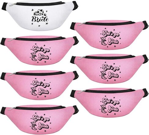 7 Pcs Cowgirl Bachelorette Party Fanny Pack, Last Rodeo Bachelorette Party Favors Lets Go Girls Adjustable Waist Bags for Cowgirl Bachelorette Decorations Wedding Gifts Bridal Shower in Saudi Arabia