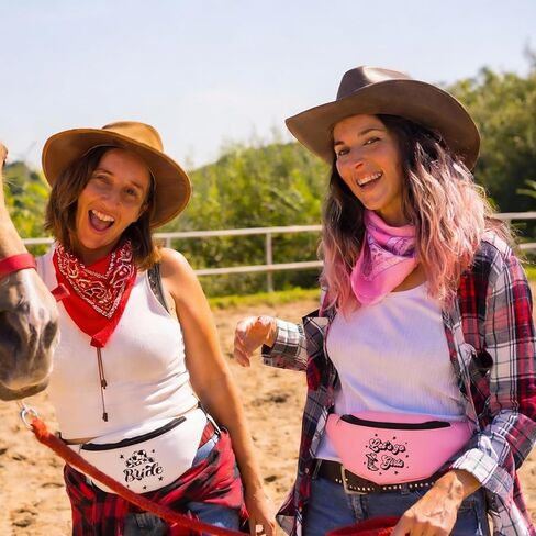 7 Pcs Cowgirl Bachelorette Party Fanny Pack, Last Rodeo Bachelorette Party Favors Lets Go Girls Adjustable Waist Bags for Cowgirl Bachelorette Decorations Wedding Gifts Bridal Shower in Saudi Arabia