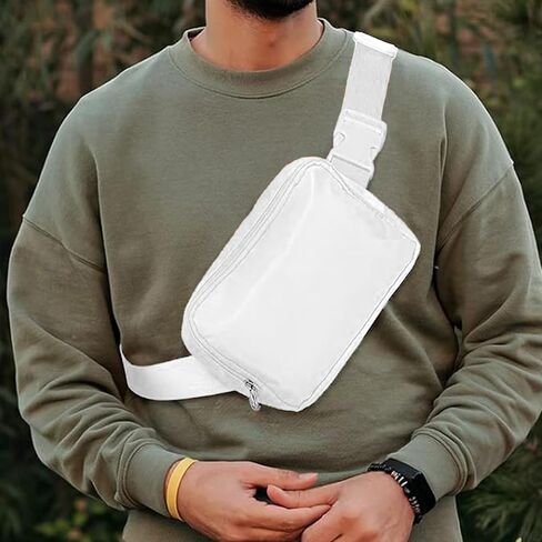 Oxford Fabric Polyester Waist Bag with Adjustable Strap Lightweight Fanny Pack for Travel and Outdoor Activities, Black in Saudi Arabia