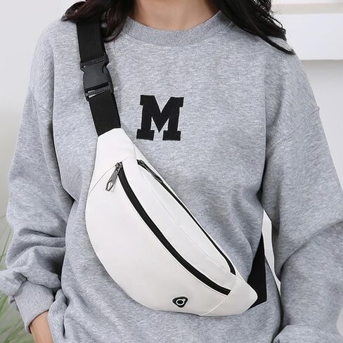 Oxford Fabric Polyester Waist Bag with Adjustable Strap Lightweight Fanny Pack for Travel and Outdoor Activities, Black in Saudi Arabia