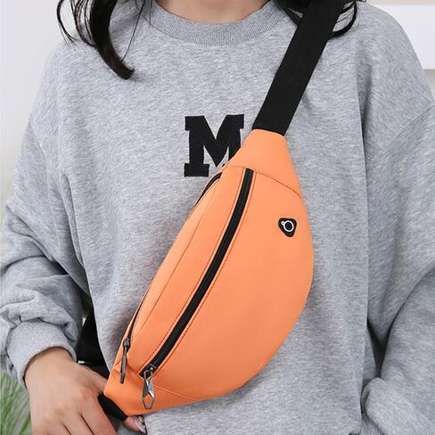 Oxford Fabric Polyester Waist Bag with Adjustable Strap Lightweight Fanny Pack for Travel and Outdoor Activities, Black in Saudi Arabia
