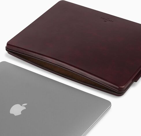 Comfyable 13 Inch Faux Leather Laptop Sleeve Case, Slim Protective Laptop Cover Compatible with MacBook Air M4 2025-2018 & MacBook Pro M2 2022 M1 2020-2016, Berry Brown in Saudi Arabia