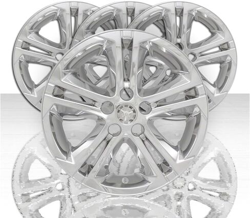 Set of 4 16" 5 Double Spoke Snap-On Wheel Skins for Chevy Cruze LT 2016-2018 - Gloss Black in Saudi Arabia