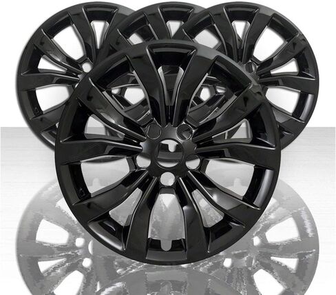 Auto Reflections Set of 4 17" 10 Spoke Wheel Skins for Chrysler 300 2015-2020 - Gloss Black in Saudi Arabia