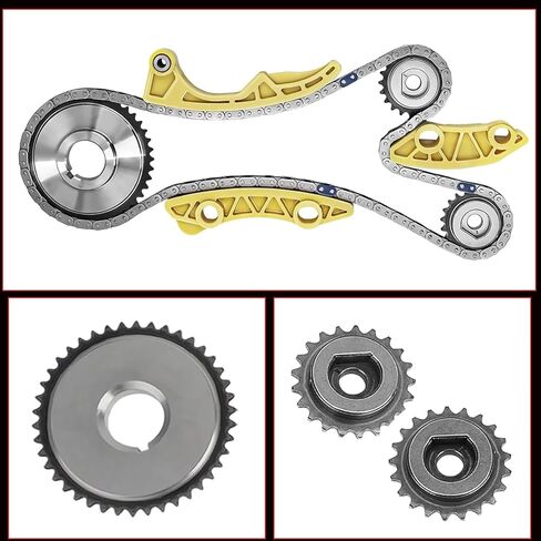 9-4201S Timing Chain Kit with Tensioner Guide Rail Sprocket Compatible with Chevy Equinox Malibu Captiva, Buick Regal LaCrosse, GMC Terrain Replaces 94201S, 12680750, 9-0753S in Saudi Arabia