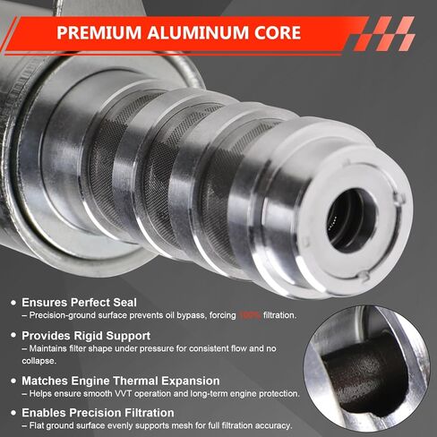 محرك VVT توقيت الصمام المتغير / الملف اللولبي للتحكم في توقيت عمود الحدبات المتغير VCT، متوافق مع Ford Lincoln Mercury، يناسب F-150/250/350 Expedition Explorer Mark Navigator، محرك 4.6 لتر 5.4 لتر 3 فولت، قطعتان in Kuwait