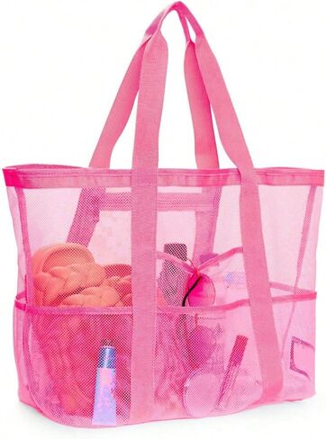 حقائب شاطئ شبكية، حقيبة كبيرة مقاومة للماء والرمل لأساسيات عطلة الشاطئ للسفر وإكسسوارات الصيف in Kuwait