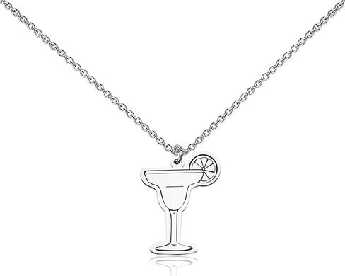 WUSUANED Funny Margarita Cup Necklace Margarita Cocktail Jewelry Drinking Lover Gift Margarita Lover Gift in Saudi Arabia