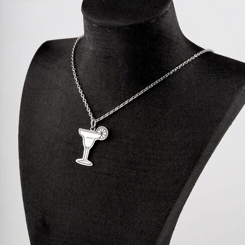 WUSUANED Funny Margarita Cup Necklace Margarita Cocktail Jewelry Drinking Lover Gift Margarita Lover Gift in Saudi Arabia