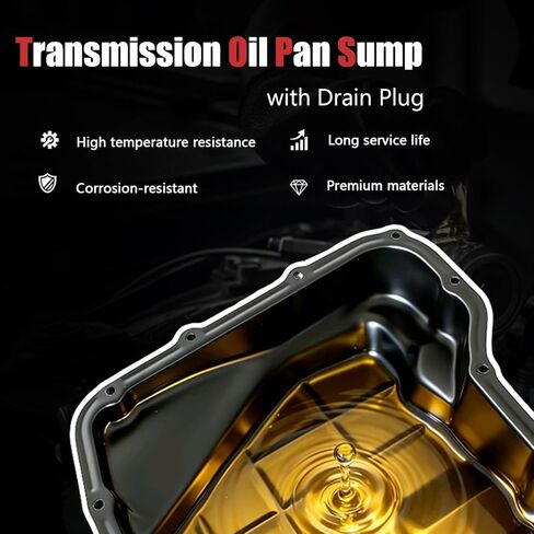 وعاء زيت ناقل الحركة AUCERAMIC 265-870 5&6 سرعات مع قابس تصريف مناسب لـ 2011-2018 Ram 1500 2500 3500 داكوتا، دودج داكوتا دورانجو، جيب كوماندر جراند شيروكي 65RFE 68RFE 545RFE 4736676AA in Kuwait