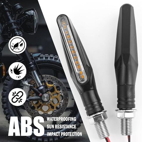 4PCS Motorcycle Turn Signals LED,2026 New Dynamic Sequential Flowing Motorcycle Blinkers with 12 High-Brightness LEDs,Universal 12V Dirt Bike Turn Dignals Motorcycles Parts in Saudi Arabia