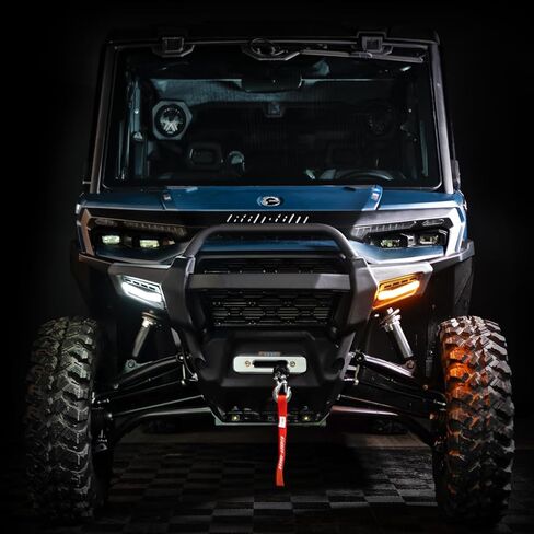 RAVEK Can-Am Defender HD11 Plug & Play Auto-Cancel UTV Turn Signal Kit with White Running Lights 2026+ in Saudi Arabia