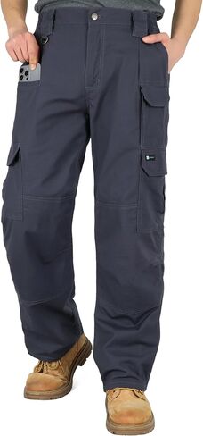 BOCOMAL Men's Work Ripstop Cargo Pants 10-Pocket Relaxed Fit Stretch Waist Durable Water Stain Resistant Outdoor Hiking in Saudi Arabia