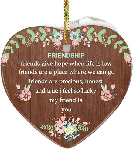 Friend Letterbox Gift, Friend Gifts | Appreciation, Inspirational & Thank You Friendship Gift, Friend’s Present Keepsake | Farewell Gifts, Christmas Ornament for Friends, Coworkers in Saudi Arabia