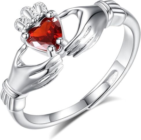 EUDORA Heart Hug Rings for Women Men S925 Sterling Silver, 18K Gold-Plated Adjustable Hugging Hands Open Ring Pinky Promise Couples Bands Rings Promise Ring Jewelry Gifts for Women Men in Saudi Arabia