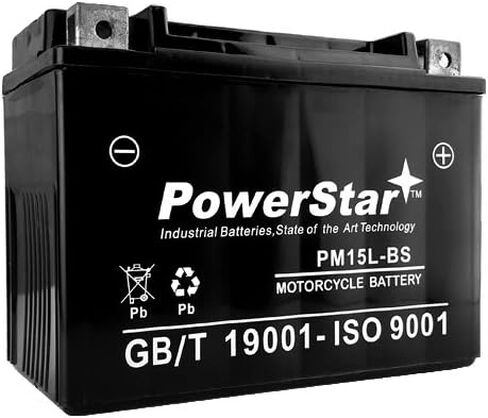 PowerStar 15L-BS Powersports Battery YTX15L-BS GTX15L-BS PTX15L-BS STX15L-BS in Saudi Arabia
