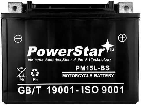 PowerStar 15L-BS Powersports Battery YTX15L-BS GTX15L-BS PTX15L-BS STX15L-BS in Saudi Arabia