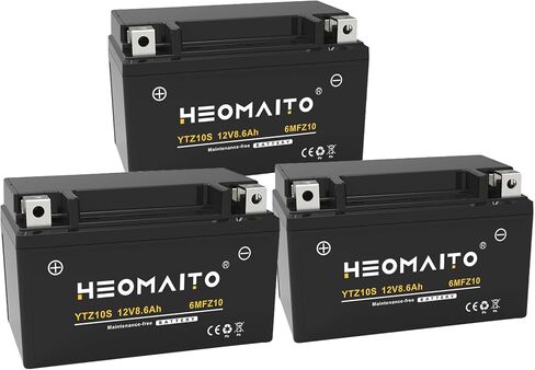 Battery YTZ10S-BS, 12V 8.6Ah, 10HR, 310 CCA, 6MFZ10 Rechargeable Maintenance Free SLA AGM Motorcycle Battery 1 Pack in Saudi Arabia