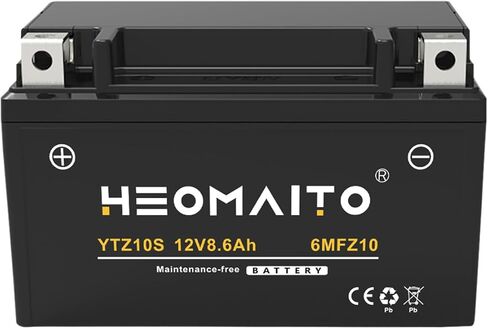 Battery YTZ10S-BS, 12V 8.6Ah, 10HR, 310 CCA, 6MFZ10 Rechargeable Maintenance Free SLA AGM Motorcycle Battery 1 Pack in Saudi Arabia