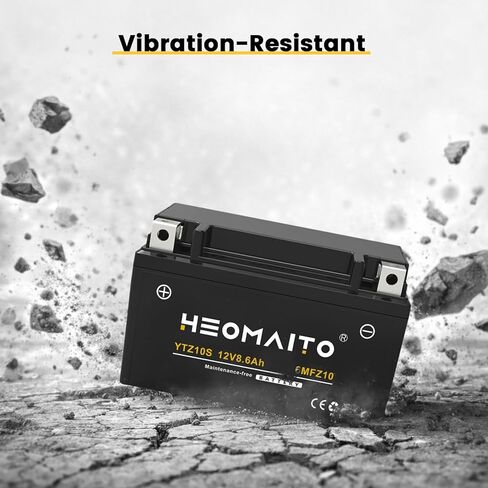 Battery YTZ10S-BS, 12V 8.6Ah, 10HR, 310 CCA, 6MFZ10 Rechargeable Maintenance Free SLA AGM Motorcycle Battery 1 Pack in Saudi Arabia