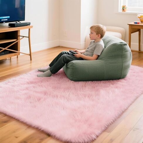 2x3 Solid Fluffy Black Area Rug – Washable, Durable, Small Bedroom Rug, Non-Slip High Pile Shag Rugs for Living Room, Bedroom, Bedside, Dorms,Grils Rooms, Kids Room, Soft Indoor Floor Carpet in Saudi Arabia