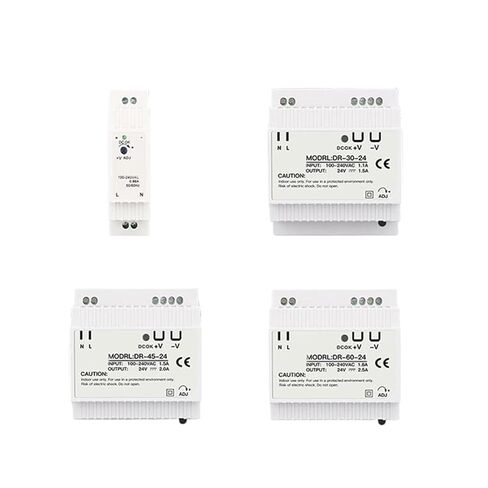 1pcs DR-15 DR-30 DR-45 DR-60-5/12/15/24 15W 30W 45W 60W Single Output 5V 12V 15V 24V Industrial Din Rail Power Supply Switch(24V,60W) in Saudi Arabia
