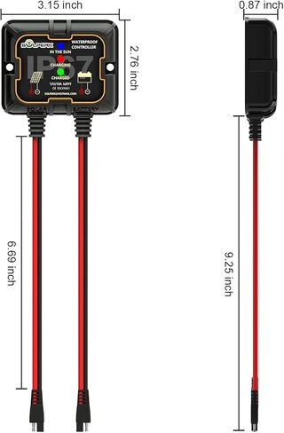 وحدة التحكم بالشحن الشمسي SOLPERK MPPT 10A 12V، وحدة تحكم محمولة ذكية مقاومة للماء IP67 وحدات تحكم الألواح الشمسية لـ AGM، الجل، المغمورة وبطارية الليثيوم in Kuwait