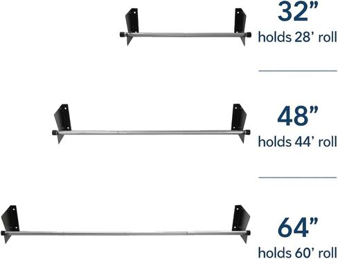 حامل رفوف مثبت على الحائط - طول 60 بوصة قابل للتعديل (28 بوصة - 60 بوصة) in Kuwait