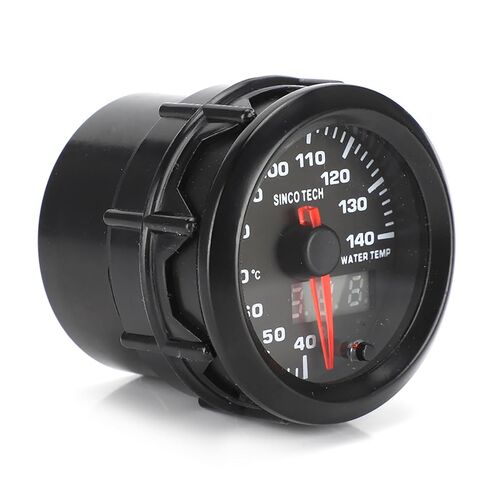 Water Temp Meter, 2in 52mm ABS Car Electronic Water Temp Meter Temperature Analog Gauge with Sensor 7 Colors LED Universal in Saudi Arabia
