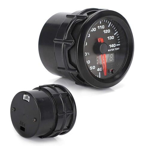 Water Temp Meter, 2in 52mm ABS Car Electronic Water Temp Meter Temperature Analog Gauge with Sensor 7 Colors LED Universal in Saudi Arabia