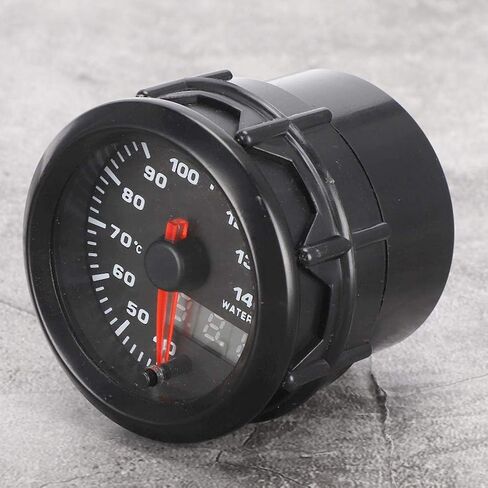Water Temp Meter, 2in 52mm ABS Car Electronic Water Temp Meter Temperature Analog Gauge with Sensor 7 Colors LED Universal in Saudi Arabia