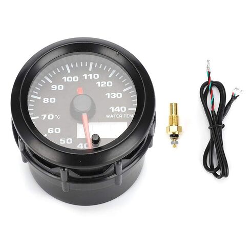 Water Temp Meter, 2in 52mm ABS Car Electronic Water Temp Meter Temperature Analog Gauge with Sensor 7 Colors LED Universal in Saudi Arabia